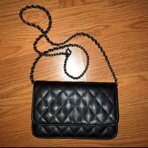 Quilted black purse